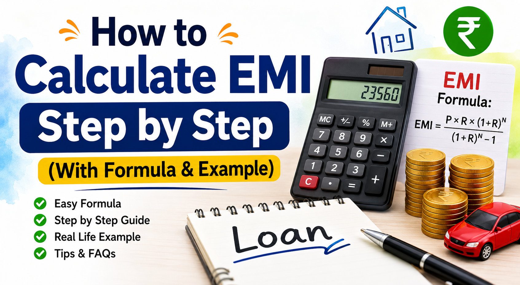 How to Calculate EMI Step by Step, emi, emi calculator