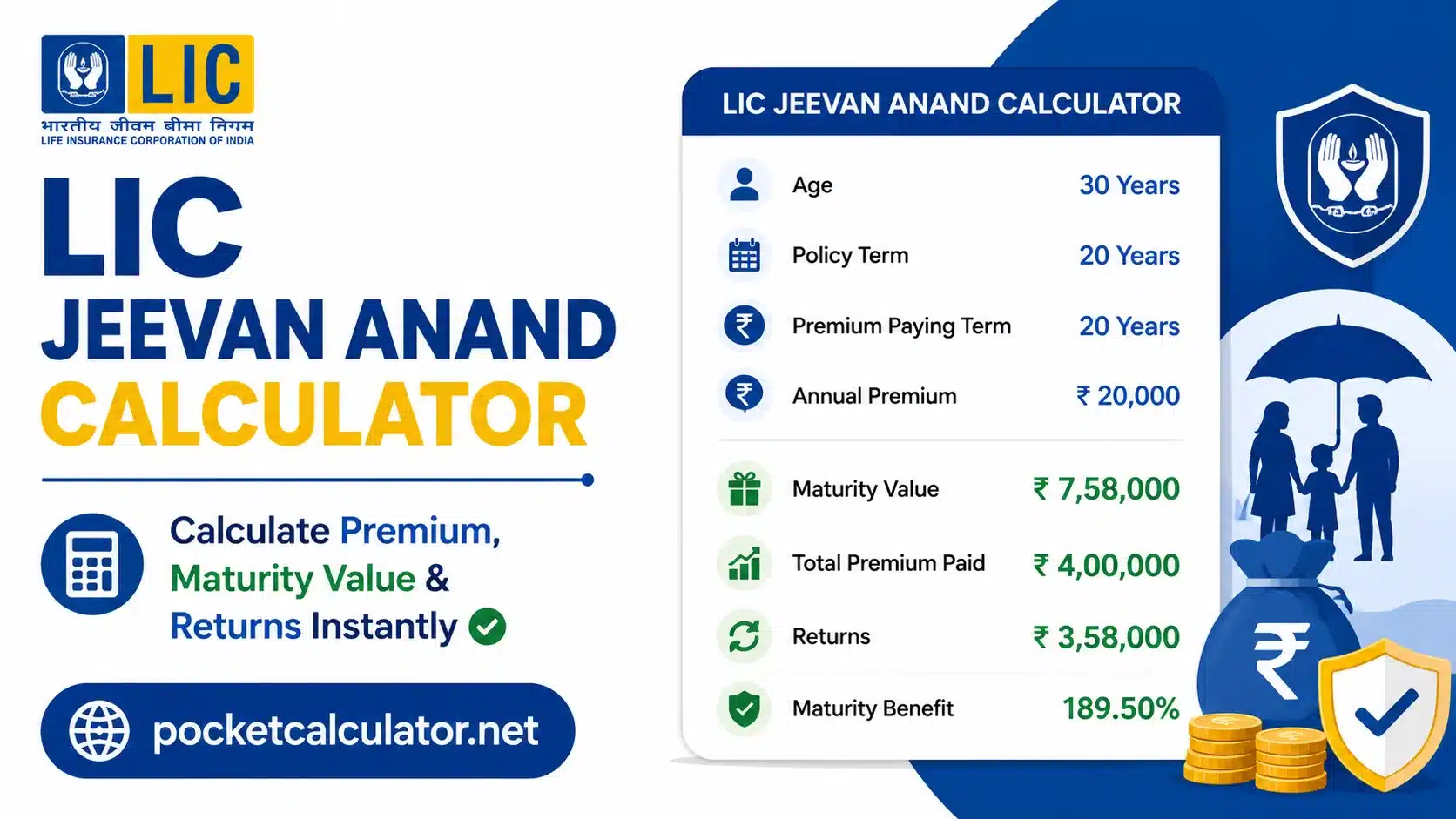 LIC Jeevan Anand Calculator 2026